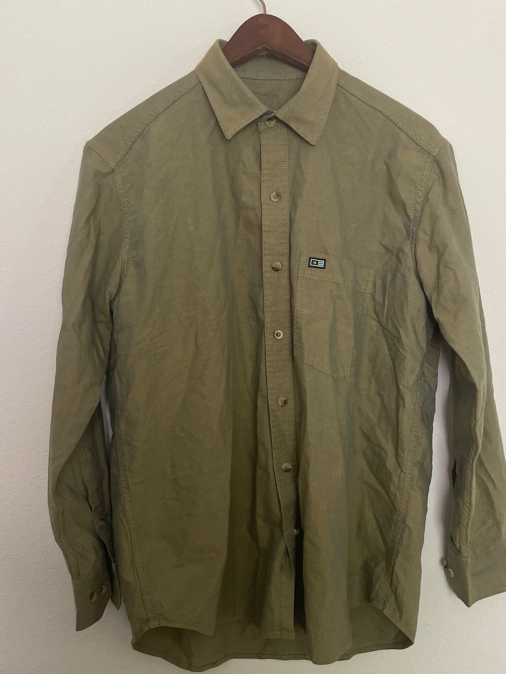 Men's Button-Down Shirt - Olive Green